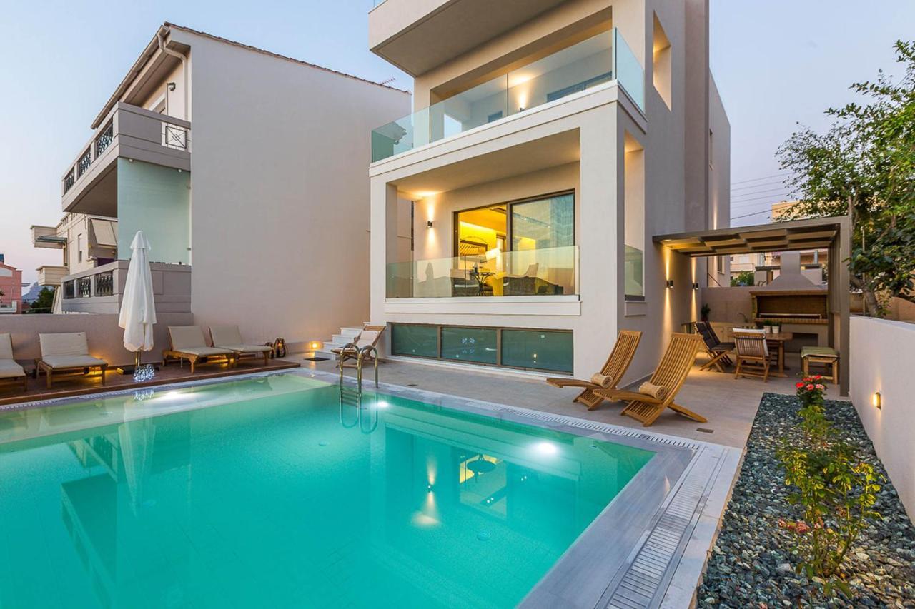 Villa Amelia I Free 9 Seater Mini Van & Pool Kalathas Exteriér fotografie